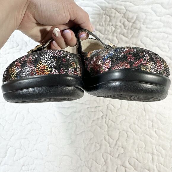Alegria Kourtney Garland Mary Jane Multi Floral Leather Sparkle Size 36 USA 6.5 - Picture 6 of 9
